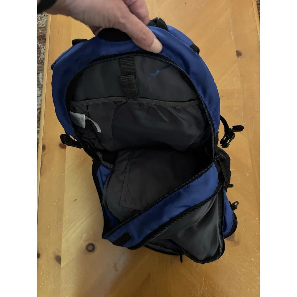 Manokotak Blue Black Backpack Hiking Travel School Laptop Daypack Outdoor Bag